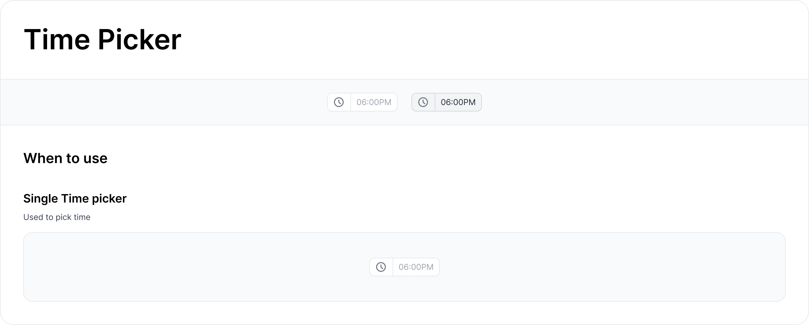 Time Picker Component
